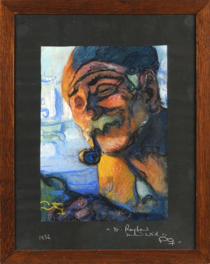 Louis FORTUNEY (1875-1951)
Marin à la pipe
Pastel,...