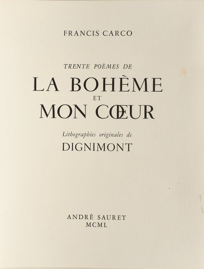 LITTERATURE/ILLUSTRE MODERNE 
CARCO [Francis],...