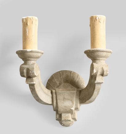French work 1930
Plaster wall lamp with two...
