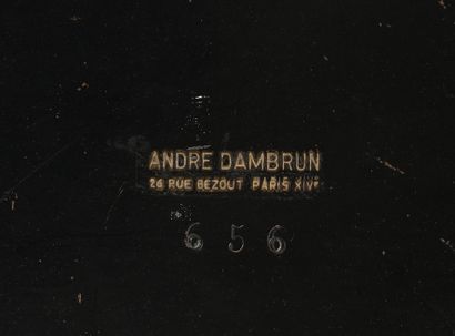 Bernard DUNAND (1908-1998) 
Alias André DAMBRUN
Red-lacquered...