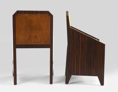 French work 1930
Pair of cubist armchairs...