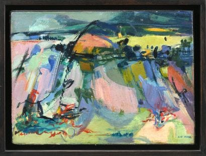 Arlette LE MORE (1930-2015)
Burgundy landscape,...
