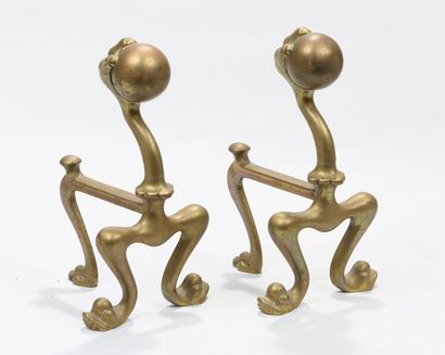 Work of the 1960s/70s
Pair of gilded metal...
