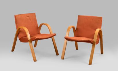 Hugues STEINER (1926-1991)
Pair of bentwood...