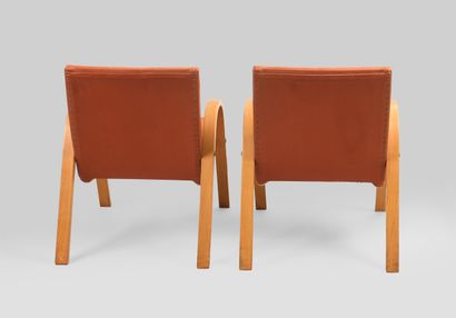 Hugues STEINER (1926-1991)
Pair of bentwood...