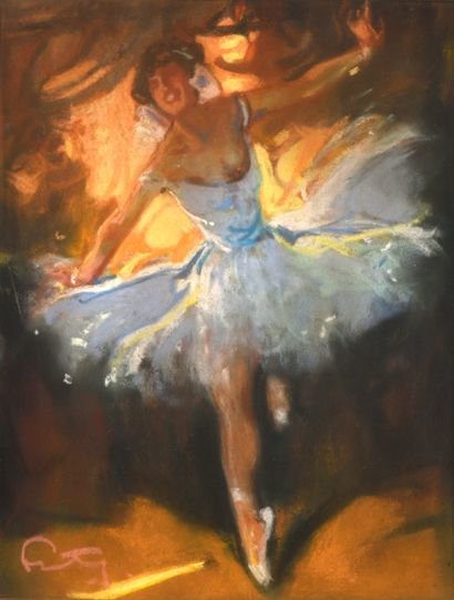 Louis FORTUNEY (1875-1951)
Danseuse
Pastel,...