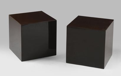 Work from the 1970s
Pair of brown lacquered...