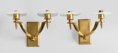 Etablissements Petitot 
Pair of gilded metal...