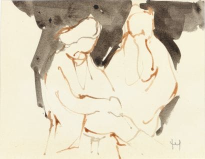 Jef FRIBOULET (1919-2003)
Fishermen, 1970
Black...