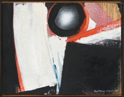 BERTRAND-MOULIN (1944-2006)
Collage-painting,...