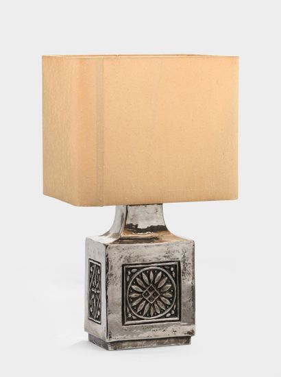 Work from the 1970s
Ceramic lamp with silver...