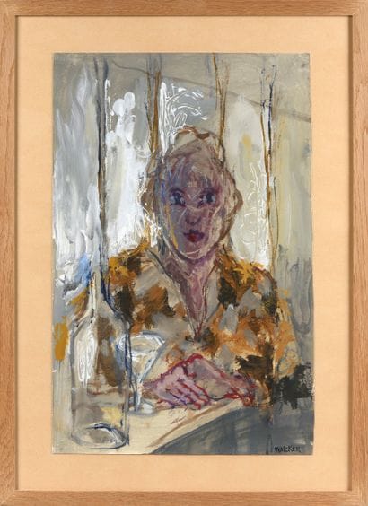 Elisabeth WALCKER (née en 1938) 
Le zinc
Acrylique...