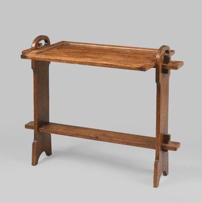 Brutalist work
Varnished wood table 
H: 71...