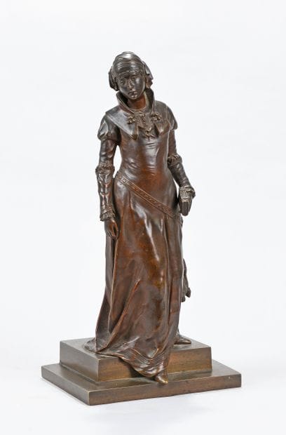 Art Nouveau work circa 1900
Troubadour style
Bronze...