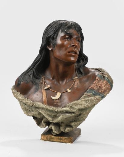 Manufacture Friedrich GOLDSCHEIDER 
Indian
Sculpture...