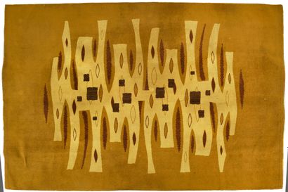 Rectangular shorn wool rug 1970s
201 x 295...