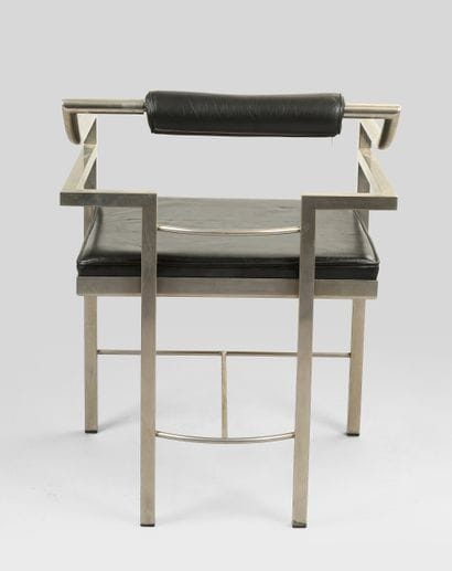 Work 1970
Armchair with chromed metal frame...