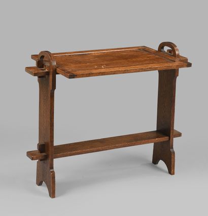 Brutalist work
Varnished wood table 
H: 71...