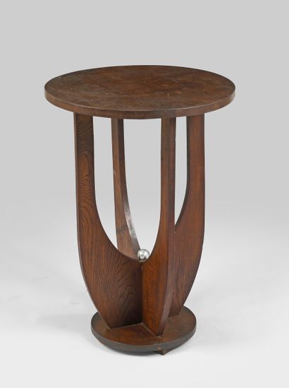 Art Deco work
Varnished wood pedestal table
H:...