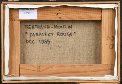 BERTRAND-MOULIN (1944-2006)
Paravent rouge,...