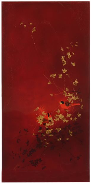 Bernard DUNAND (1908-1998) 
Alias André DAMBRUN
Red-lacquered...