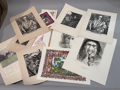 Set of various LITHOGRAPHIES, some by Albert...