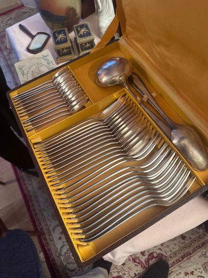 Set in SILVER METAL, including a silver household...