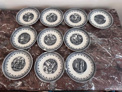 CHOISY-LE-ROI
Set of ten fine earthenware...