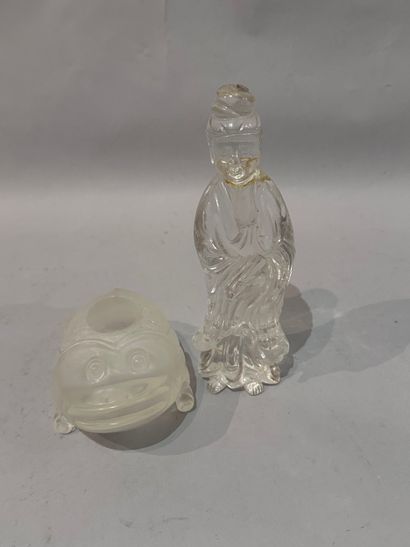 CHINA - Cristaline ENCRIER decorated with...