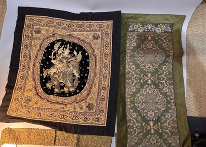 THAILAND - EMBROIDERY decorated with a Buddha...