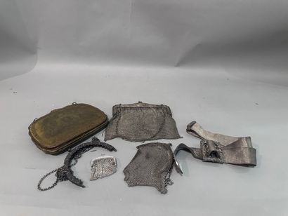 Set of metal MINAUDIERES.