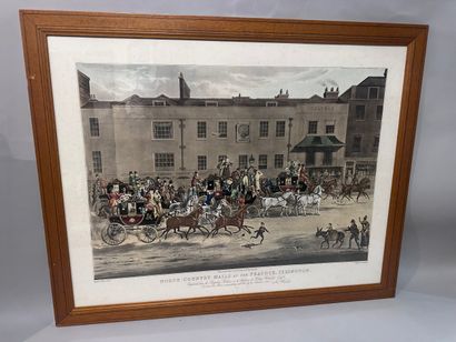 Pair of English GRAVURES in color: 