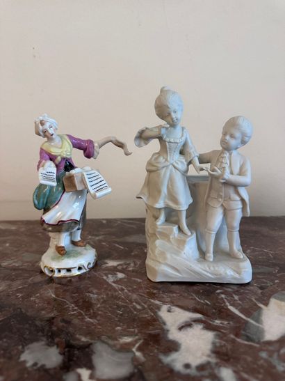 SUJET in Meissen porcelain decorated with...