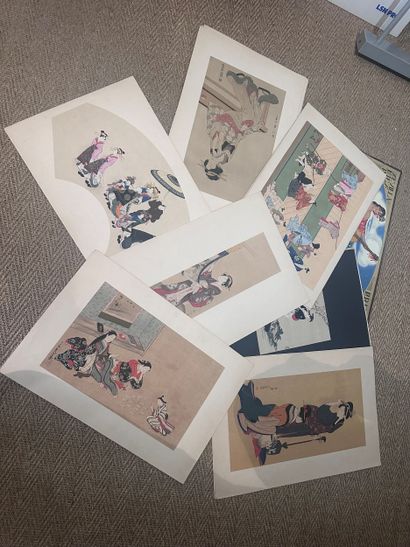 VIETNAM - Set of four INKS on paper decorated...