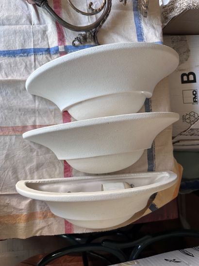 Three modern stucco APPLIQUES.