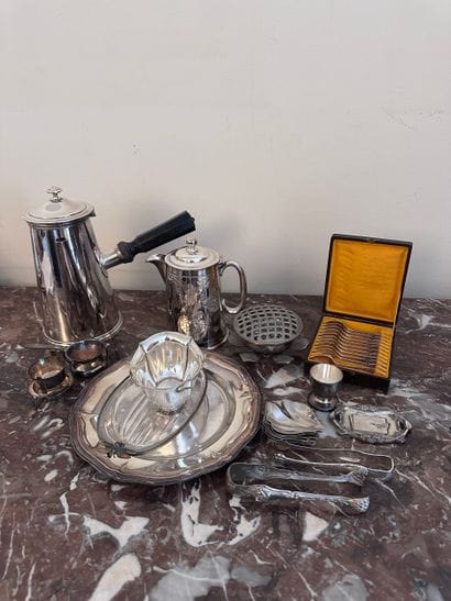 SILVER METAL HANDKERCHIEF including: two...