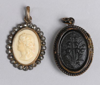 Two small metal REMEMBRANCE HOLDERS: one...