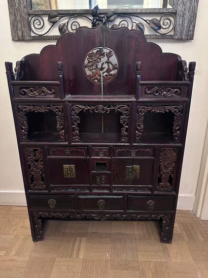 Upper part of CHINESE FURNITURE with niches,...