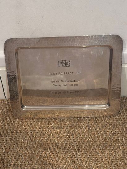 CHRISTIAN DIOR - Silver-plated PLATE commemorating...