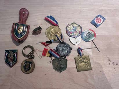 France 
Lot of metal and enamel 31st dragon...
