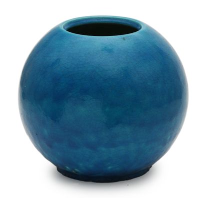 20th century work
Blue glazed ceramic vase...