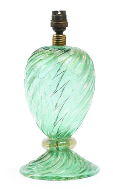 Work by MURANO
Twisted blown glass lamp base...