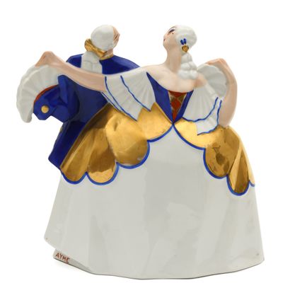 LA MAITRISE 
Polychrome glazed earthenware...