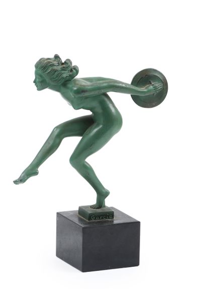 GARCIA
Sculpture in bronze alloy with antique...