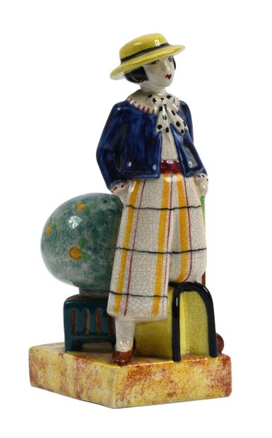 PRIMAVERA, attributed to 
Polychrome enameled...