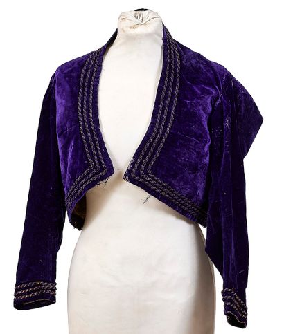 Silk velvet bolero jacket, Second Empire...