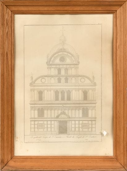 Set of five 19th century Italian ENGRAVINGS...