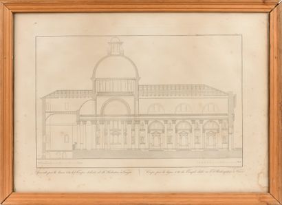 Set of four 19th century Italian ENGRAVINGS...