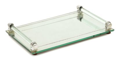 MODERNIST piece 
Serving tray with a chrome-plated...