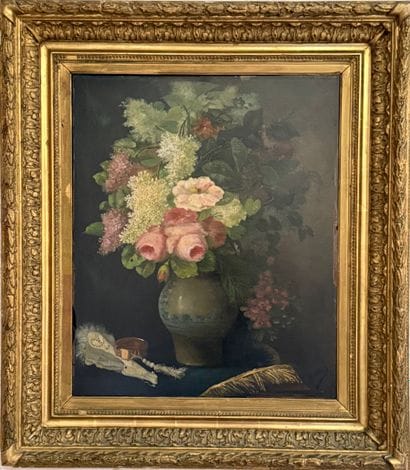 Hubert MENNE (1920-2015)
Flowers in a pitcher,...